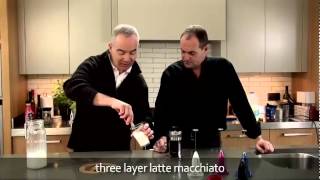 aerolatte  milk frother makes three layer caffè latte macchiato [upl. by Margo664]