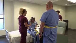 Physical Therapy Transfer Training  How To Transfer From Wheelchair To Bed [upl. by Brechtel]