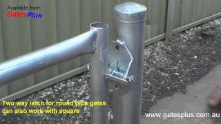 Gate Latch 2 way for round pipe and square [upl. by Dnalon]