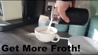 How to Get More Froth from Your Nespresso Coffee Aeroccino  Nespresso tips and help [upl. by Still]