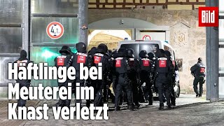 Gefängnismeuterei Polizei stürmt Knast in Thüringen  JVA Untermaßfeld [upl. by Bohman]